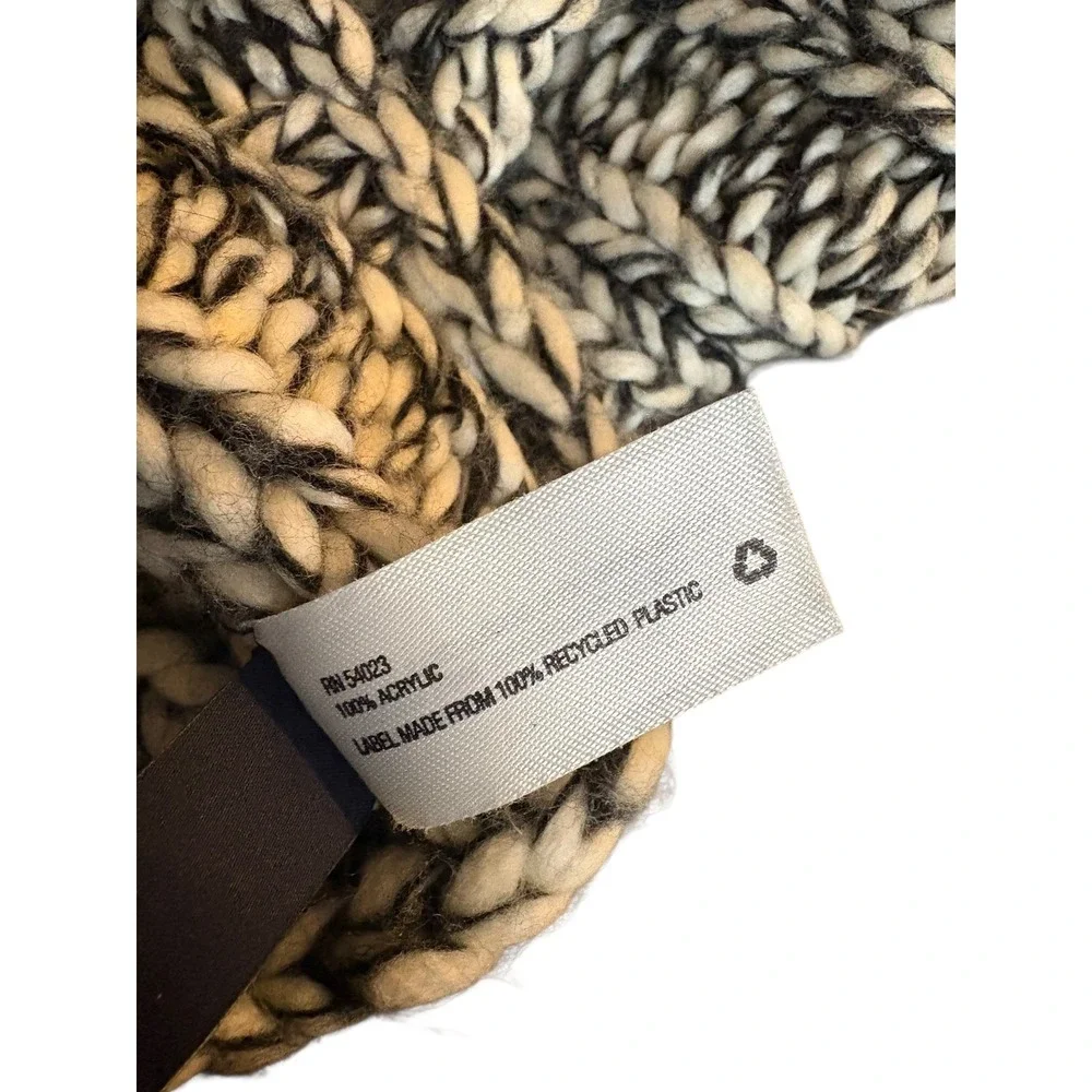 Gap Chunky Knit Infinity Scarf Black White Marled Acrylic Winter Circle Loop‎ - Picture 5 of 6